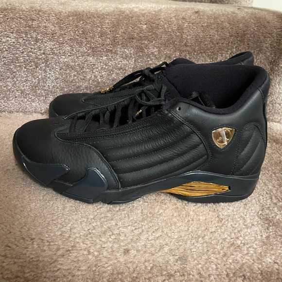 Black & Gold Jordan 14 DMP. - Picture 4 of 7